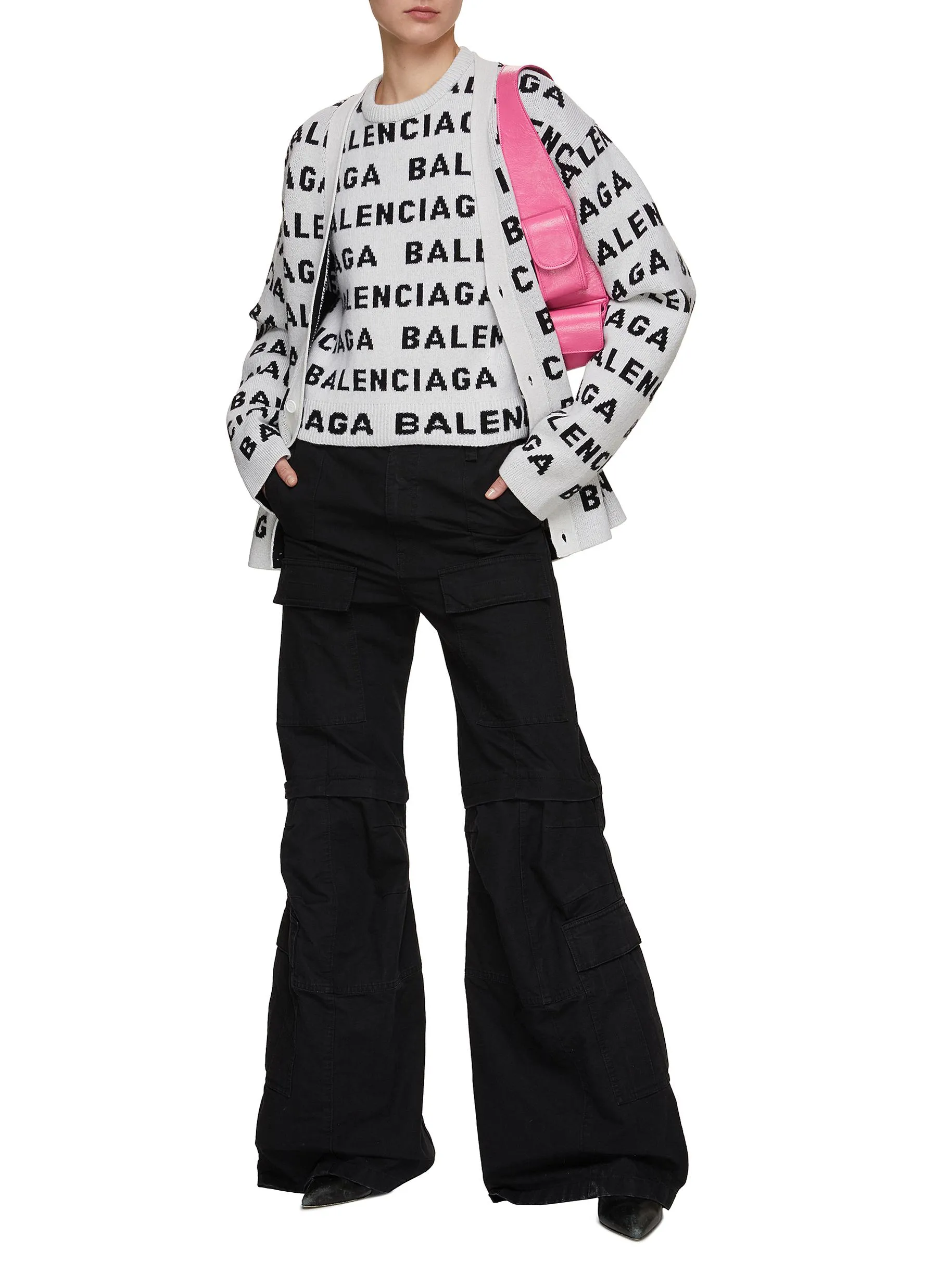 -----------BALENCIAGA  ---- ------------ ----Horizontal Logo Wool Jumper --