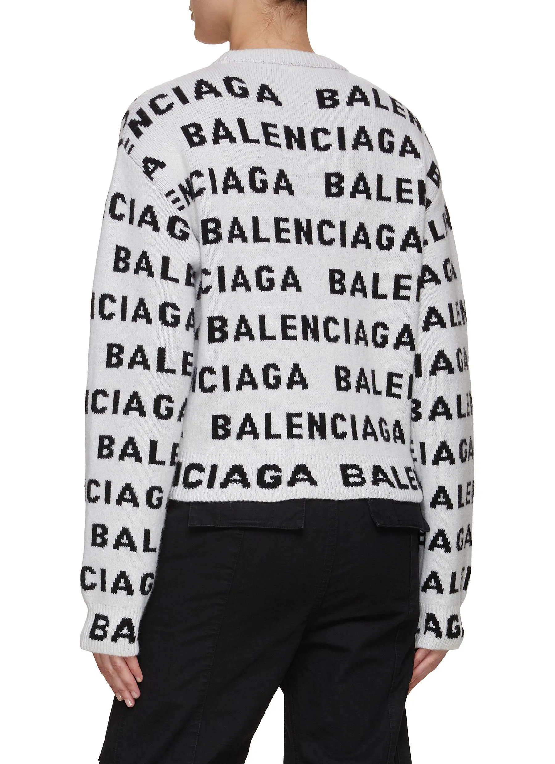 -----------BALENCIAGA  ---- ------------ ----Horizontal Logo Wool Jumper --