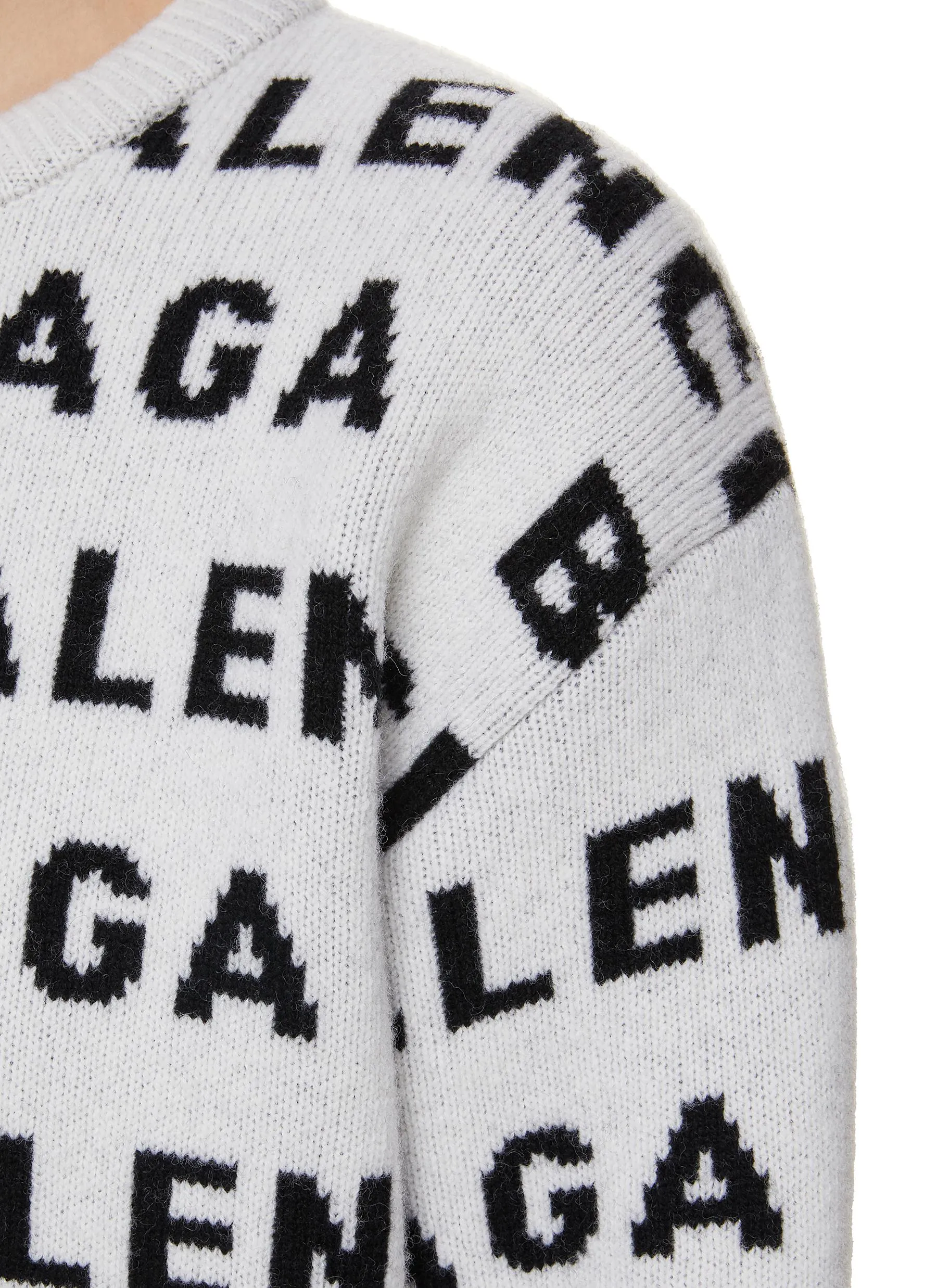 -----------BALENCIAGA  ---- ------------ ----Horizontal Logo Wool Jumper --