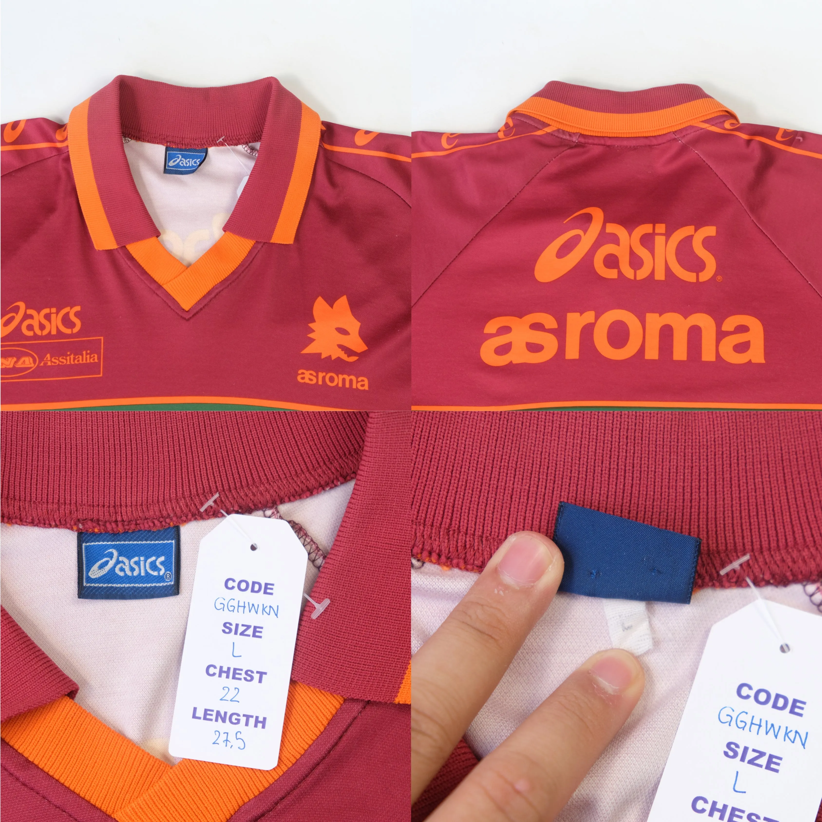 1995/96 Roma Training Shirt Asics (L)