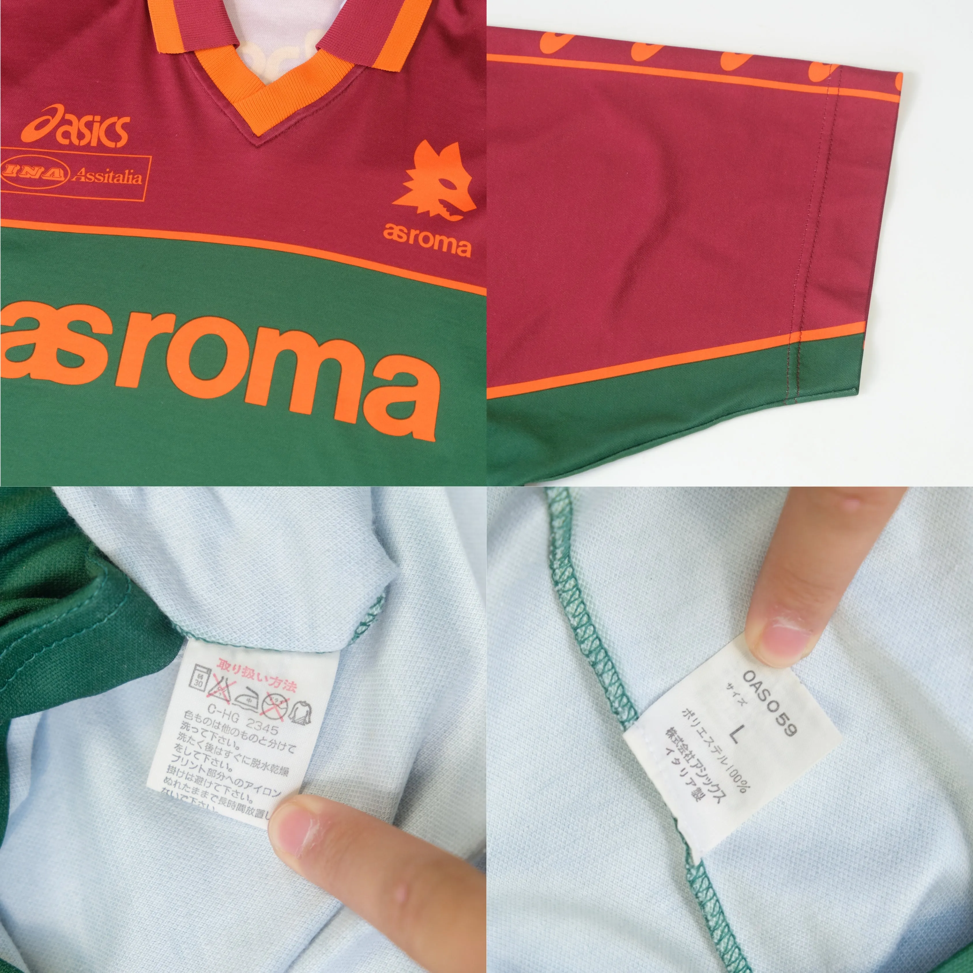 1995/96 Roma Training Shirt Asics (L)