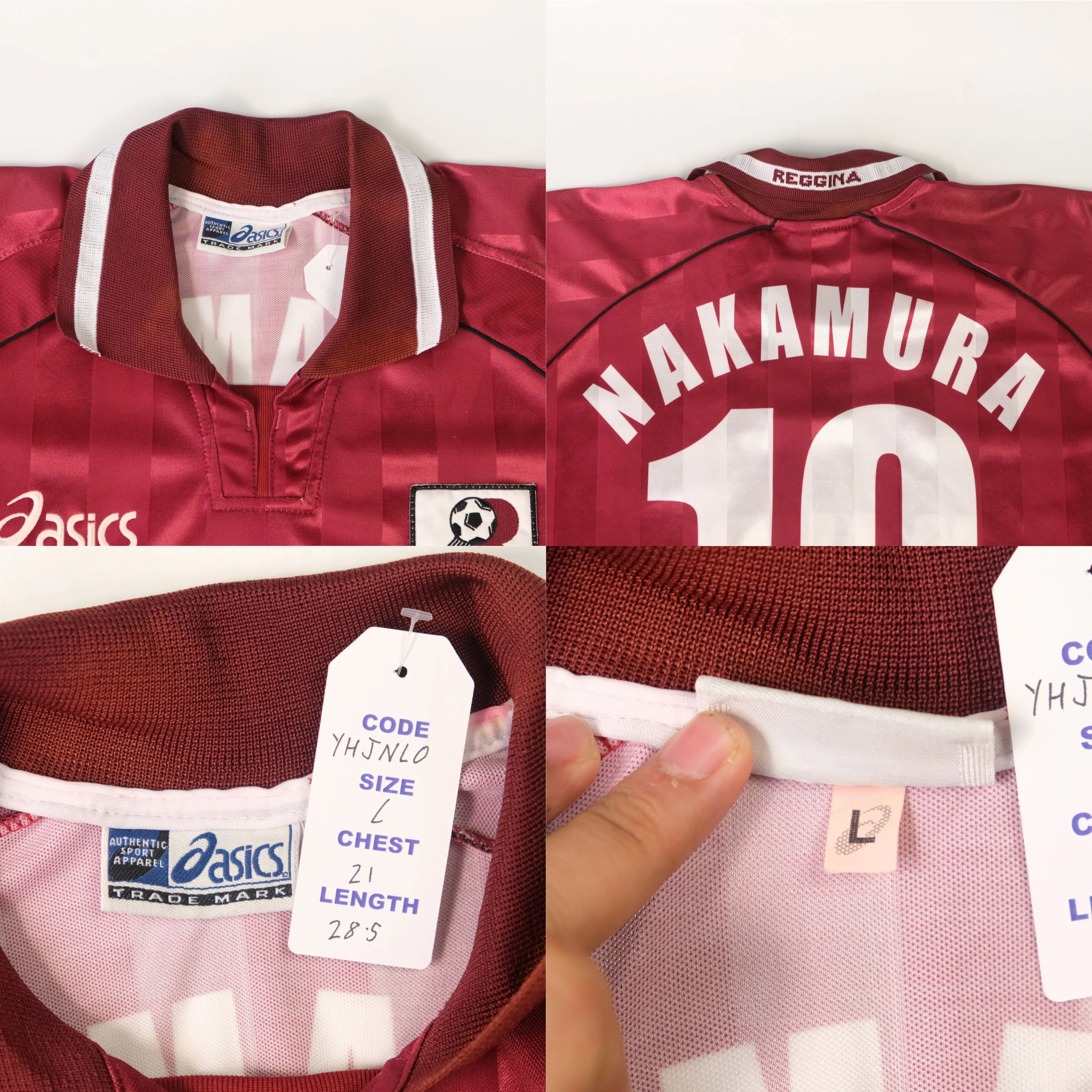 2002/03 Reggina Home Shirt Nakamura Asics (L)