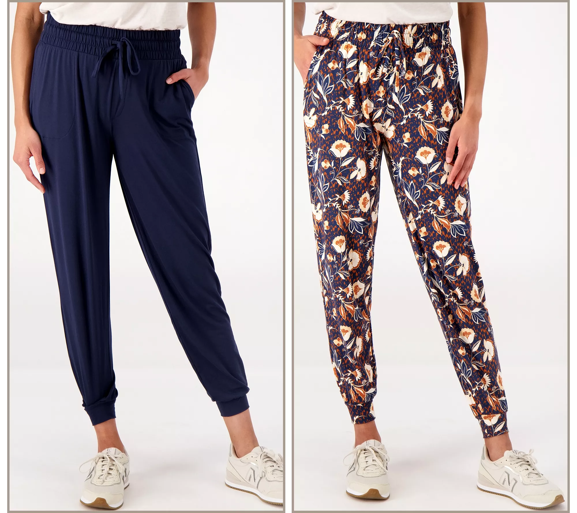 "As Is" Anybody Petite Lush Jersey Set of Two Joggers