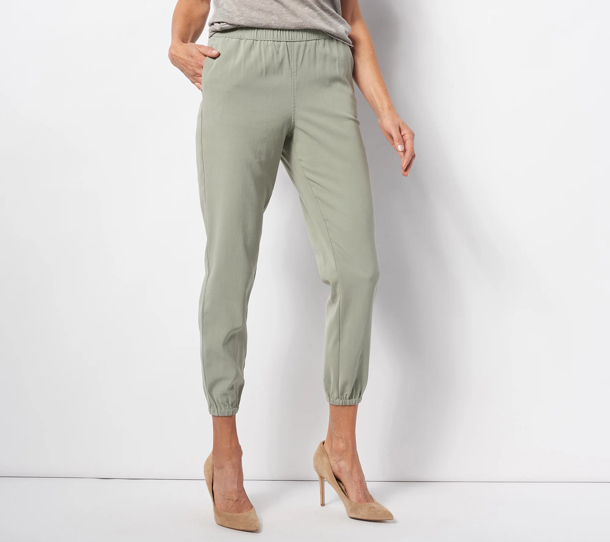 "As Is" Belle by Kim Gravel Regular Stretch Sand Washed Joggers