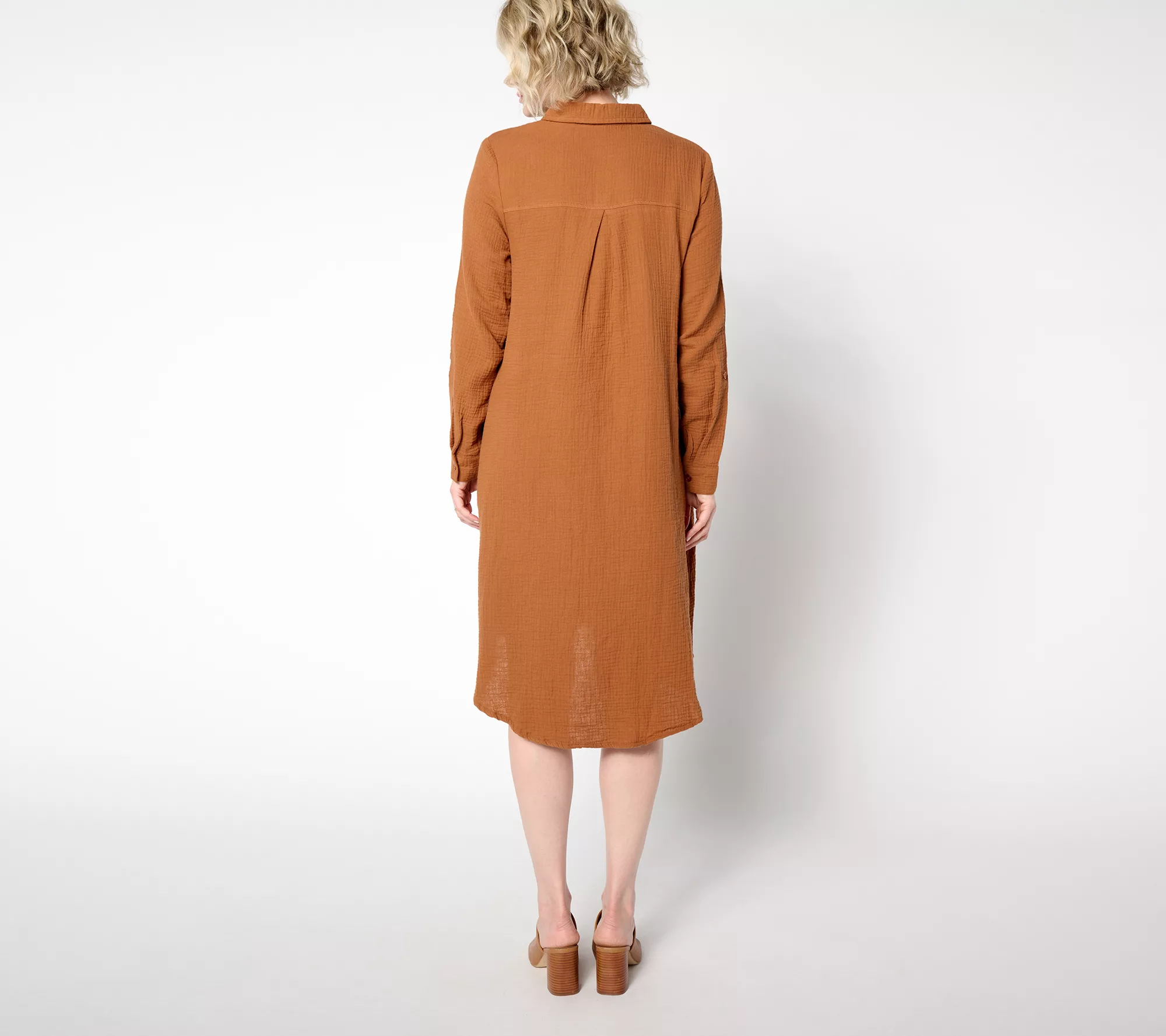 "As Is" Joan Rivers Regular Marshmallow Gauze Pullover Dress