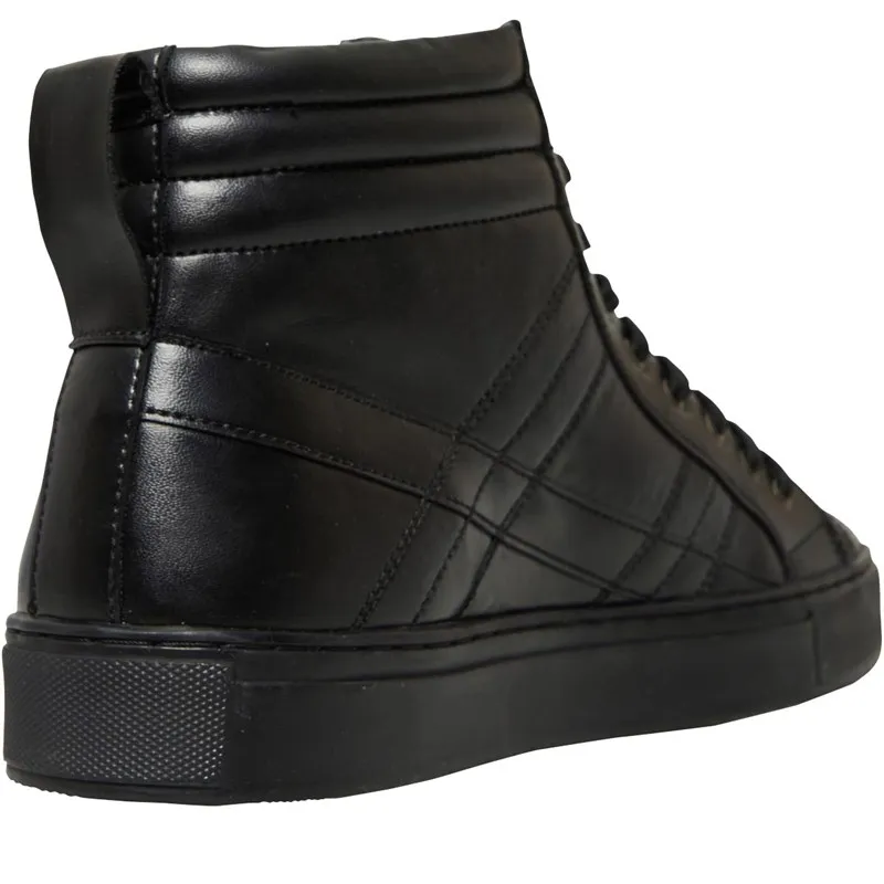 883 Police Mens Ryder High Top Trainers Black