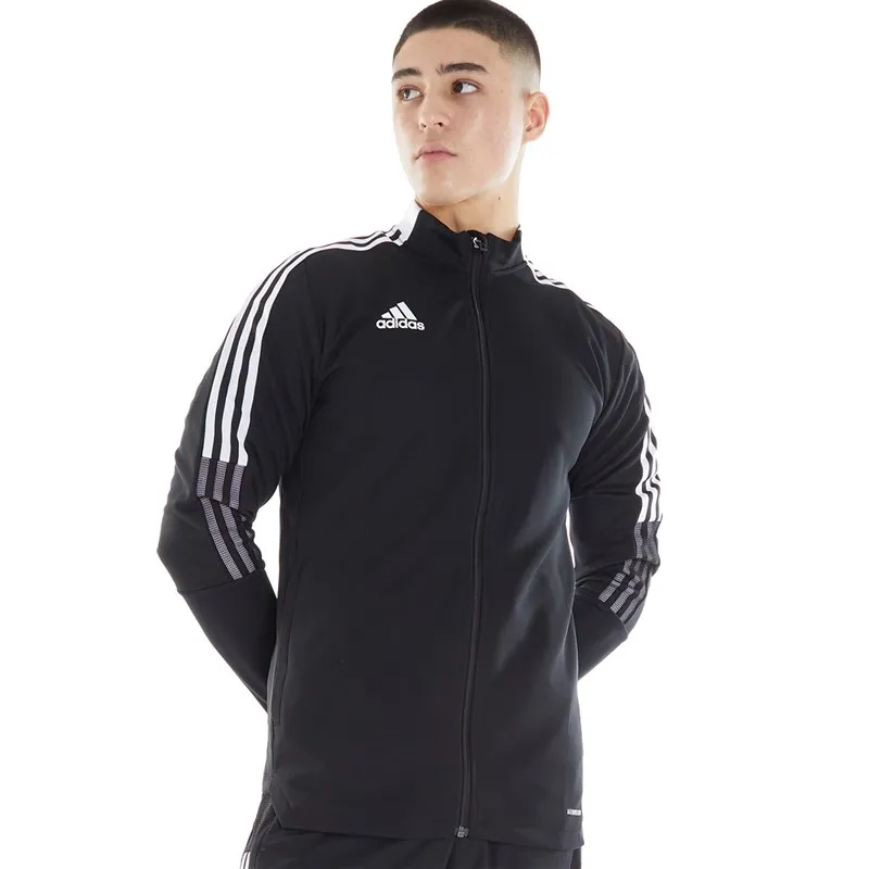 adidas Mens Tiro 21 Tracksuit Top Black/White