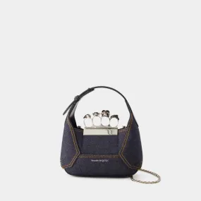 Alexander McQueen  Jewelled Mini Hobo Bag - Alexander Mcqueen - Leather - Black