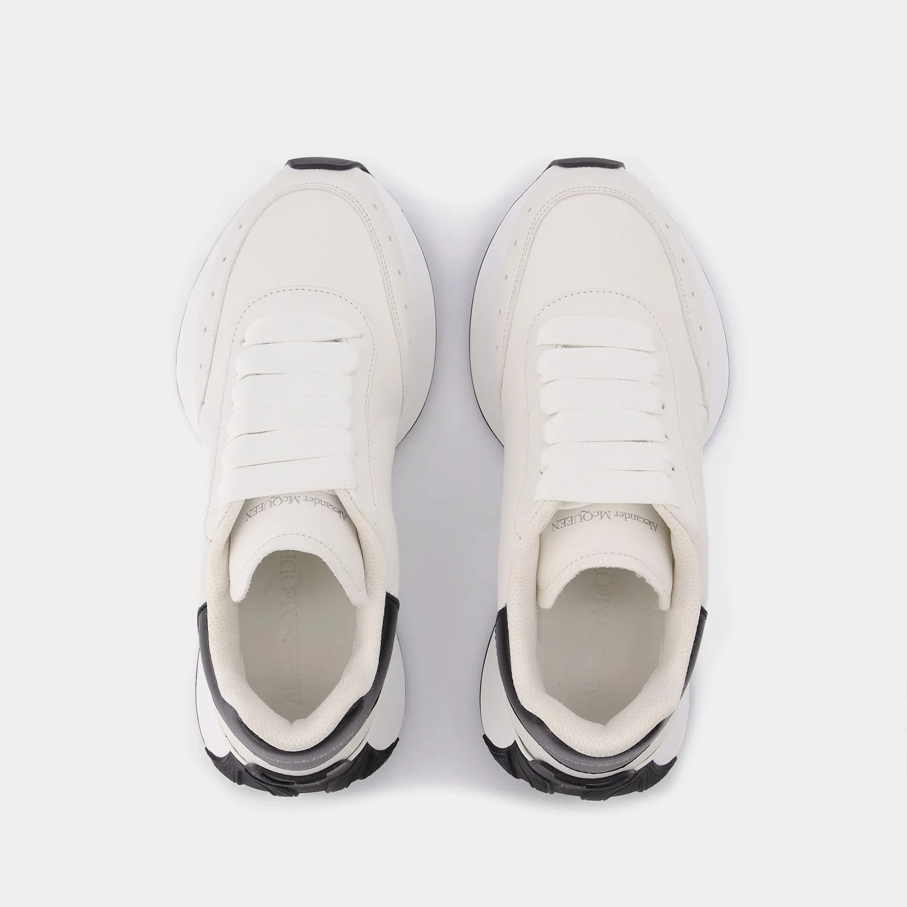 Alexander McQueen  Oversized Sneakers - Alexander Mcqueen - White/Black - Leather