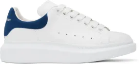 Alexander McQueen White & Blue Oversized Sneakers