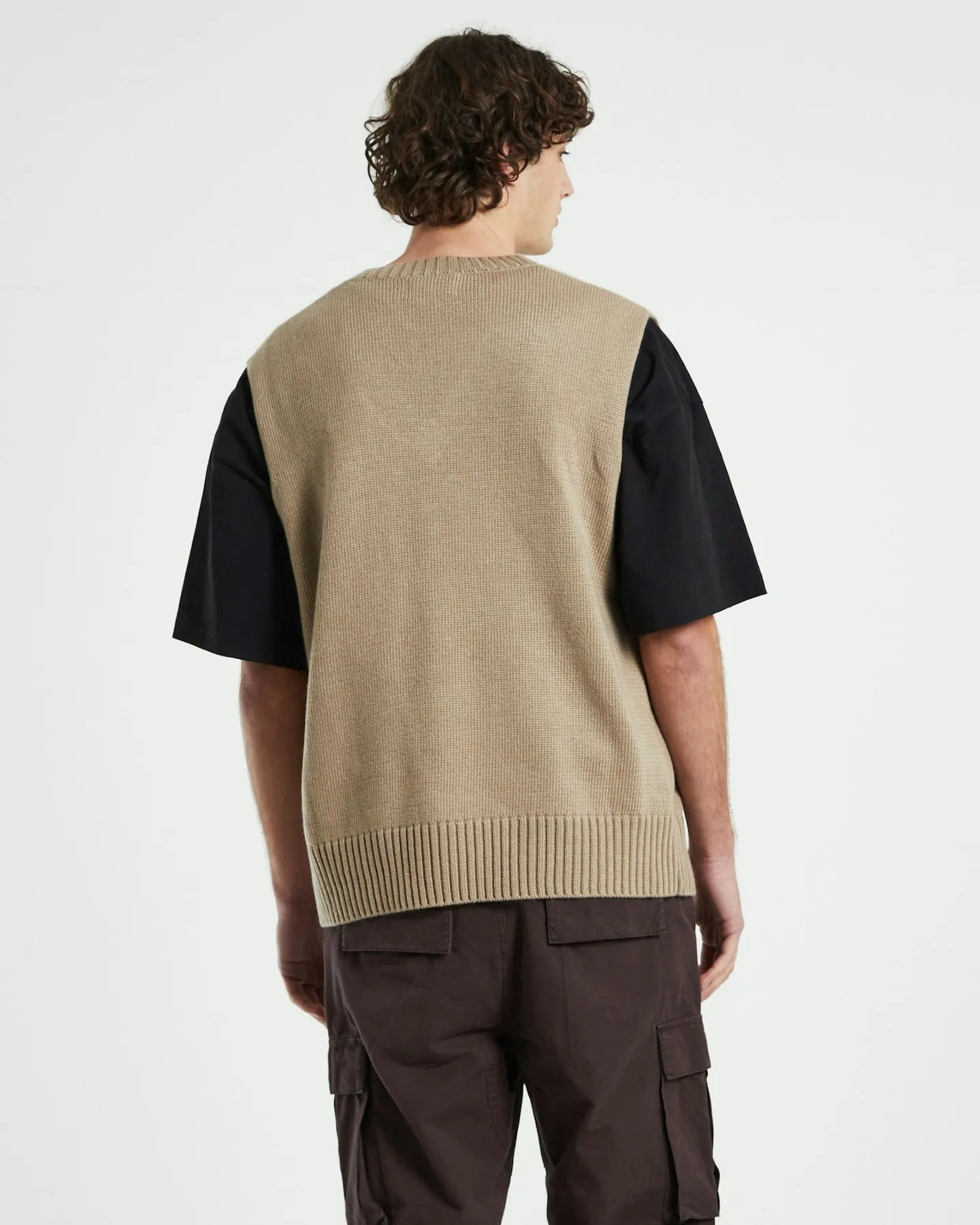 Arvust Sunday Box Knit Vest - Tan | SurfStitch