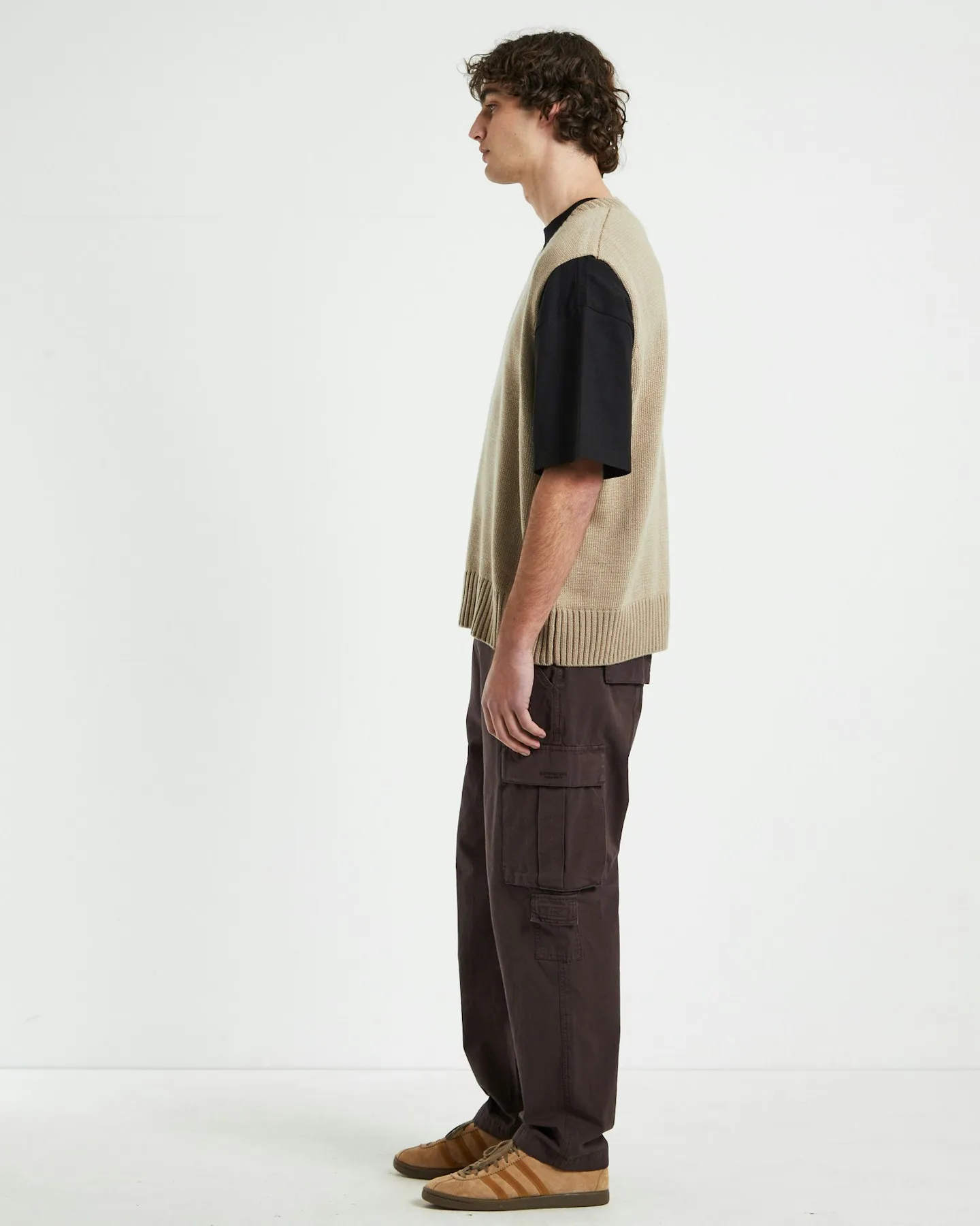 Arvust Sunday Box Knit Vest - Tan | SurfStitch