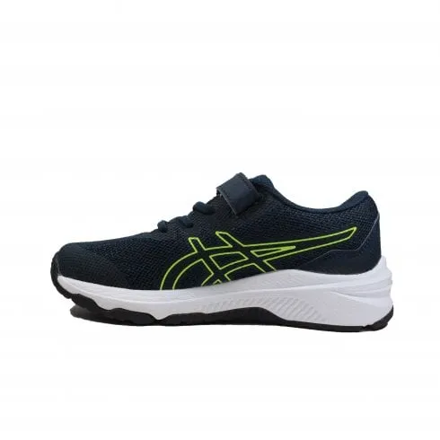 Asics GT-1000 11 PS | French Blue/Hazard Green | Childrens Running Trainers