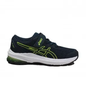 Asics GT-1000 11 PS | French Blue/Hazard Green | Childrens Running Trainers