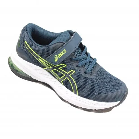 Asics GT-1000 11 PS | French Blue/Hazard Green | Childrens Running Trainers