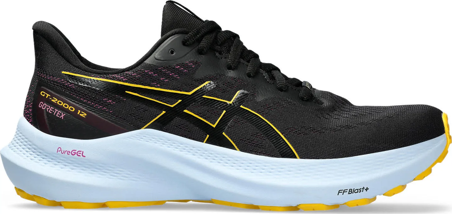 Asics Women's GT-2000 12 GORE-TEX Black/Saffron | Buy Asics Women's GT-2000 12 GORE-TEX Black/Saffron here | Outnorth