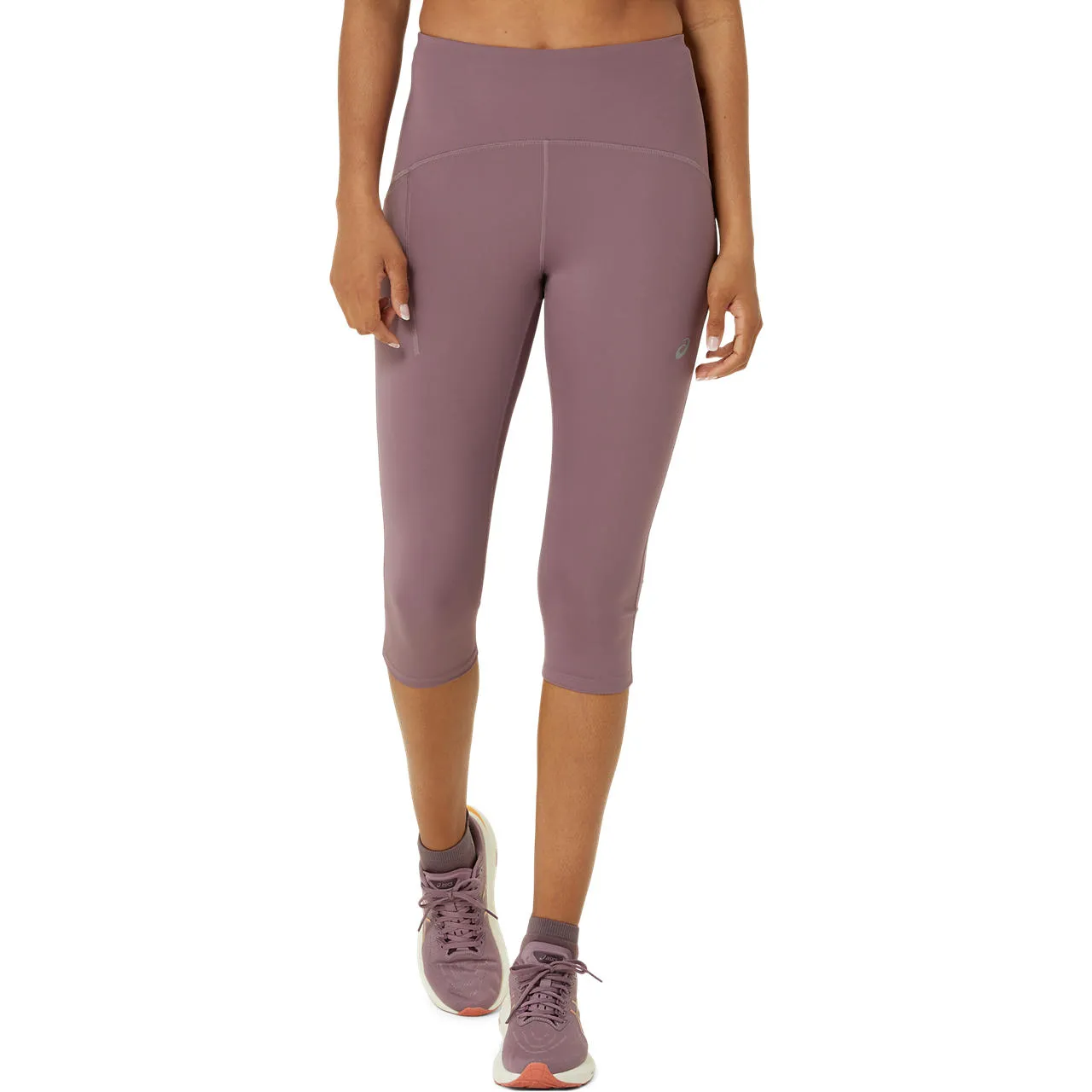 Asics Women's Road High Waist Capri Tight Dusty Mauve | Buy Asics Women's Road High Waist Capri Tight Dusty Mauve here