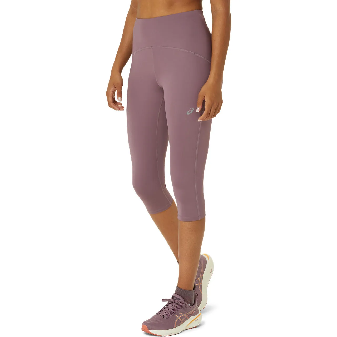 Asics Women's Road High Waist Capri Tight Dusty Mauve | Buy Asics Women's Road High Waist Capri Tight Dusty Mauve here