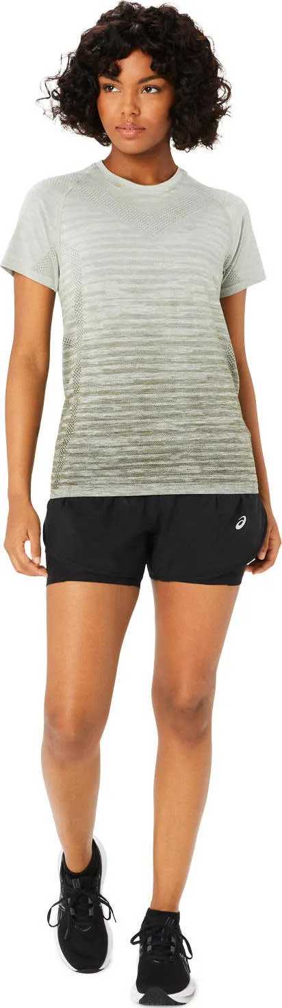 Asics Women's Seamless SS Top Mantle Green/Olive Grey | Buy Asics Women's Seamless SS Top Mantle Green/Olive Grey here