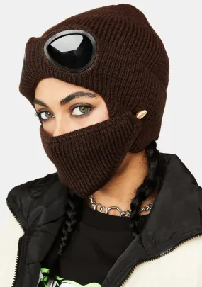 Atmosphere Beanie With Face Mask And Goggles-