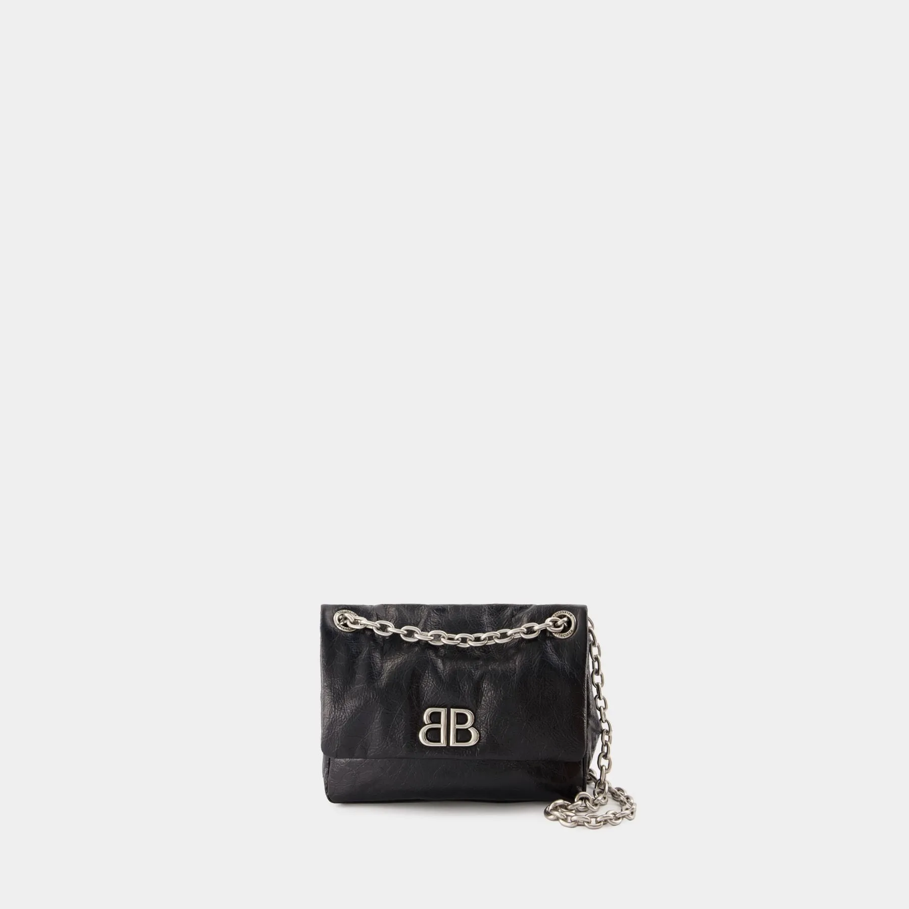 Balenciaga  Monaco Mini Shoulder Bag - Balenciaga - Leather - Black