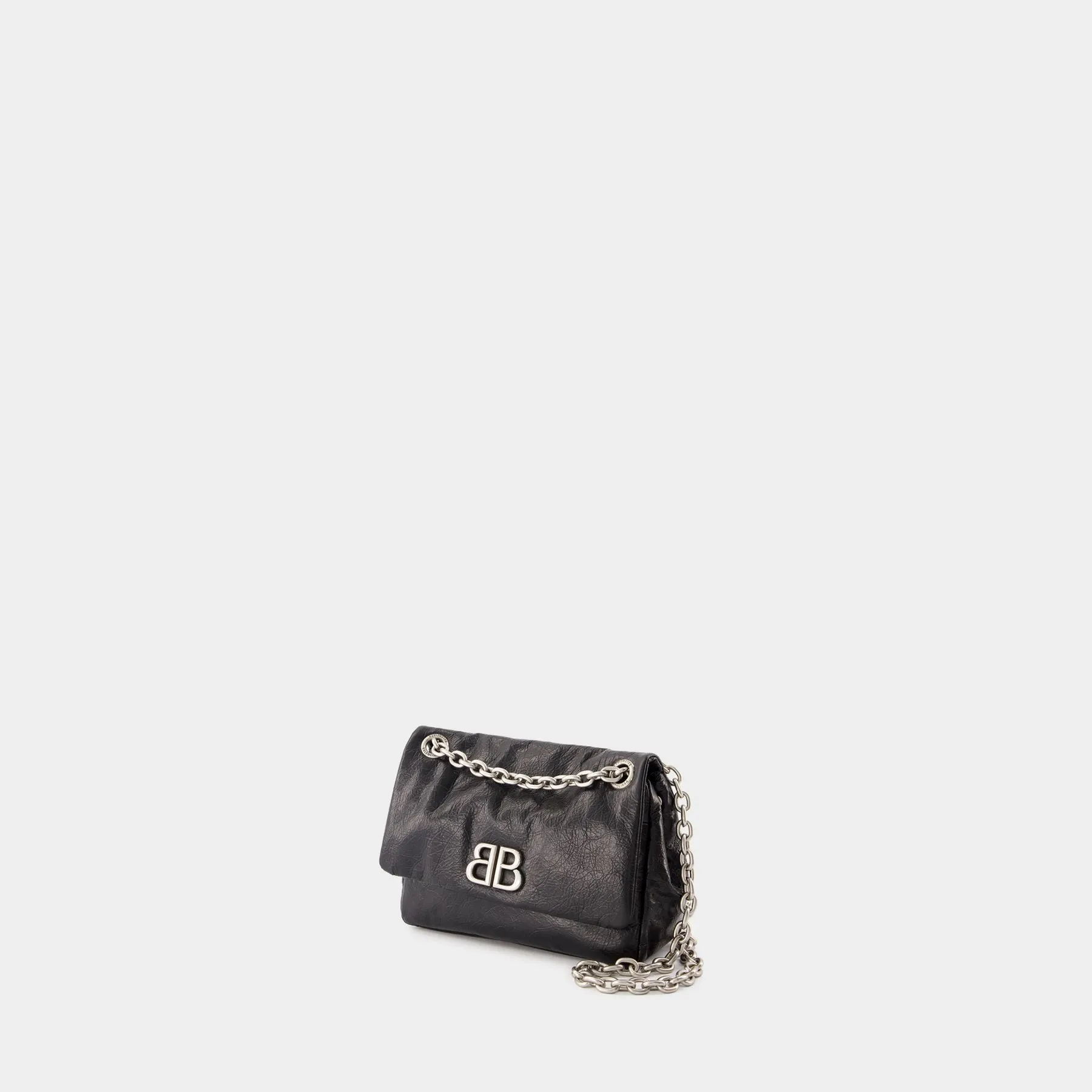 Balenciaga  Monaco Mini Shoulder Bag - Balenciaga - Leather - Black