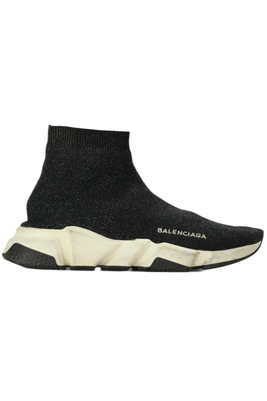 BALENCIAGA SPEED METALLIC KNIT HIGH TOP SNEAKERS EU 38 UK 5