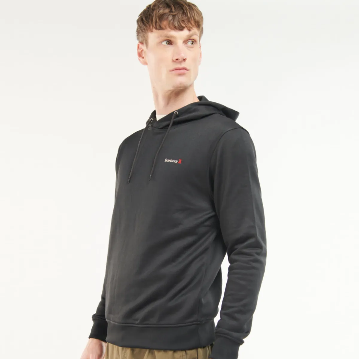 Barbour Calderdale Pop Over Hoodie Men's Jumper | Black