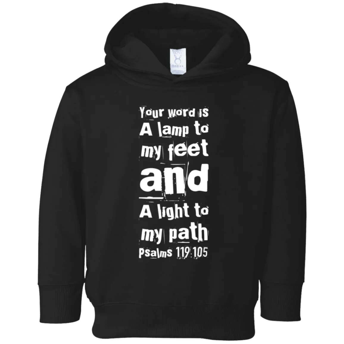 Bible Verse Toddler Fleece Hoodie - Psalm 119:105 Design 6