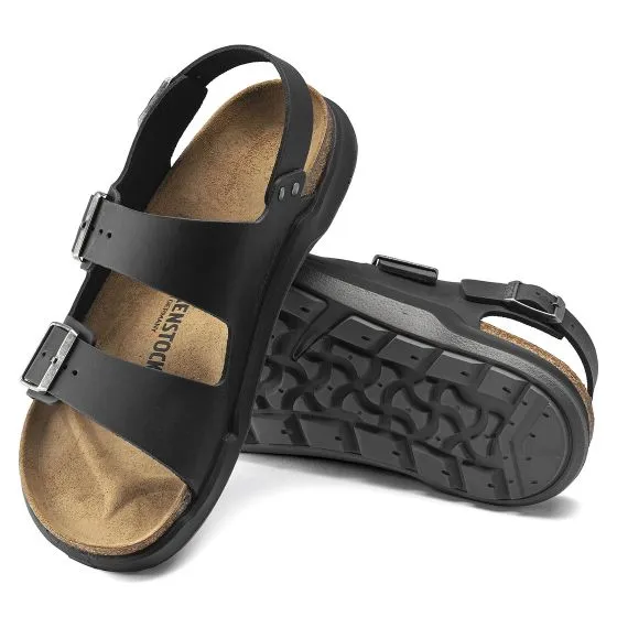 Birkenstock Mens Milano Adventure Old Black Sandals - Narrow Fit