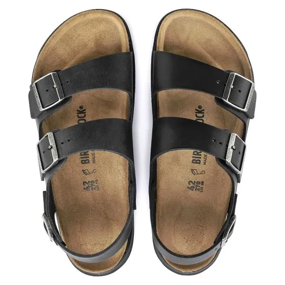 Birkenstock Mens Milano Adventure Old Black Sandals - Narrow Fit