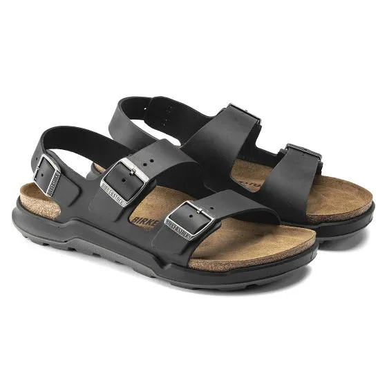 Birkenstock Mens Milano Adventure Old Black Sandals - Narrow Fit