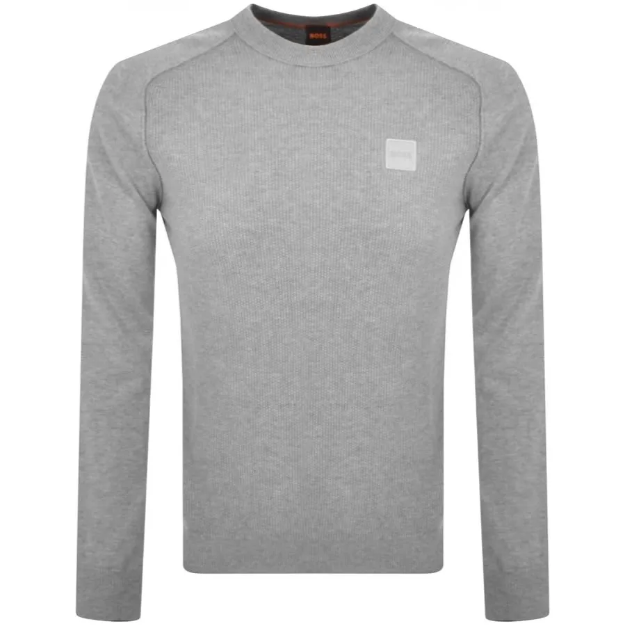 BOSS Kesom Knit Jumper Grey