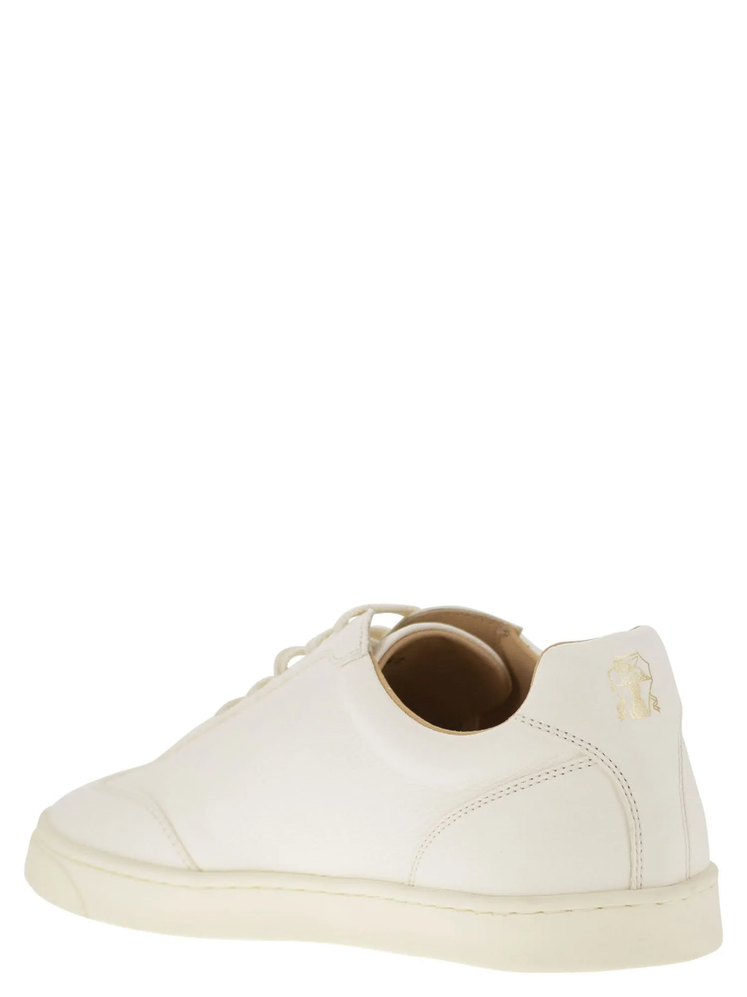 Brunello Cucinelli    Brunello Cucinelli Deerskin Trainers With Latex Sole