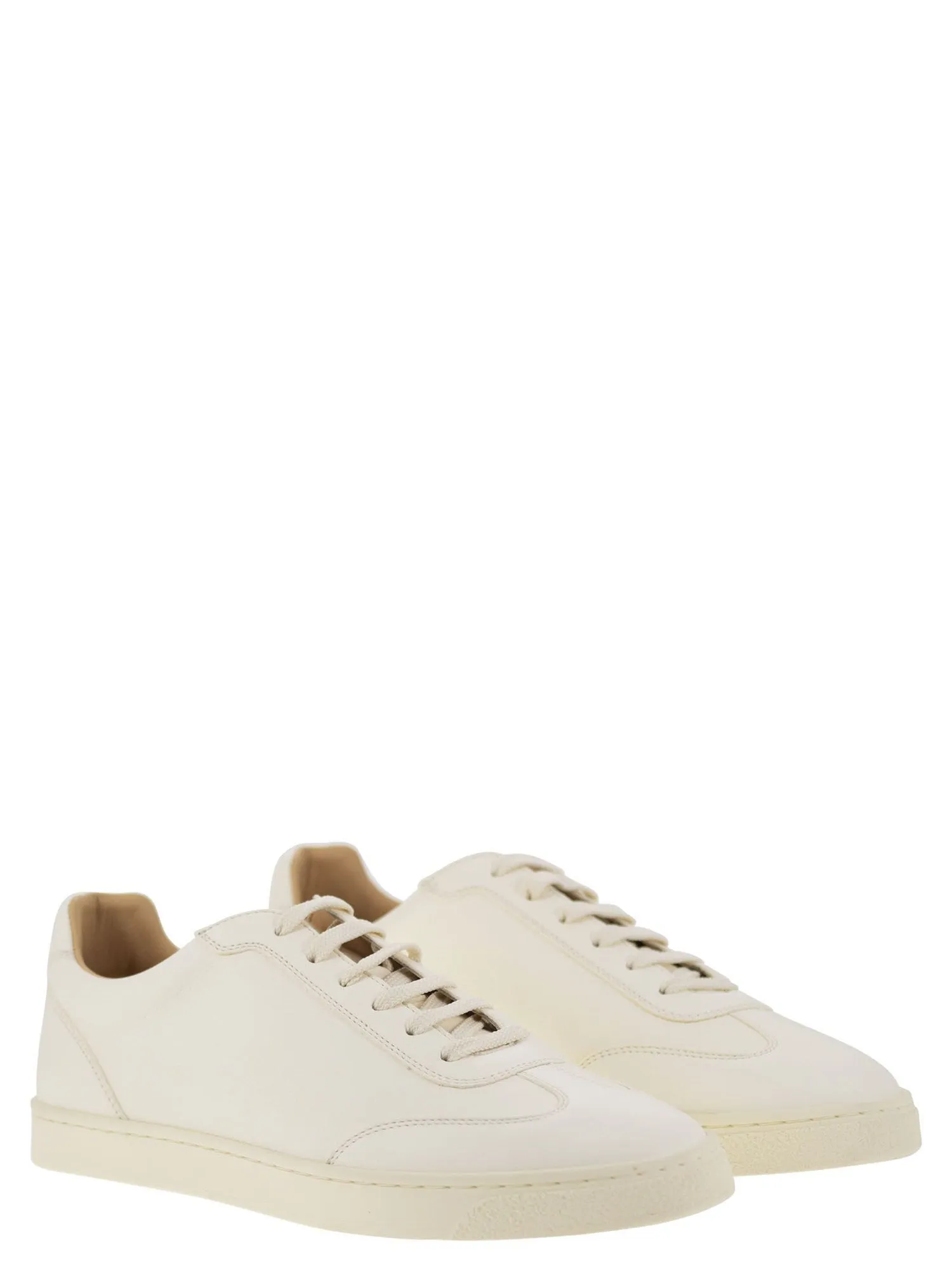 Brunello Cucinelli    Brunello Cucinelli Deerskin Trainers With Latex Sole