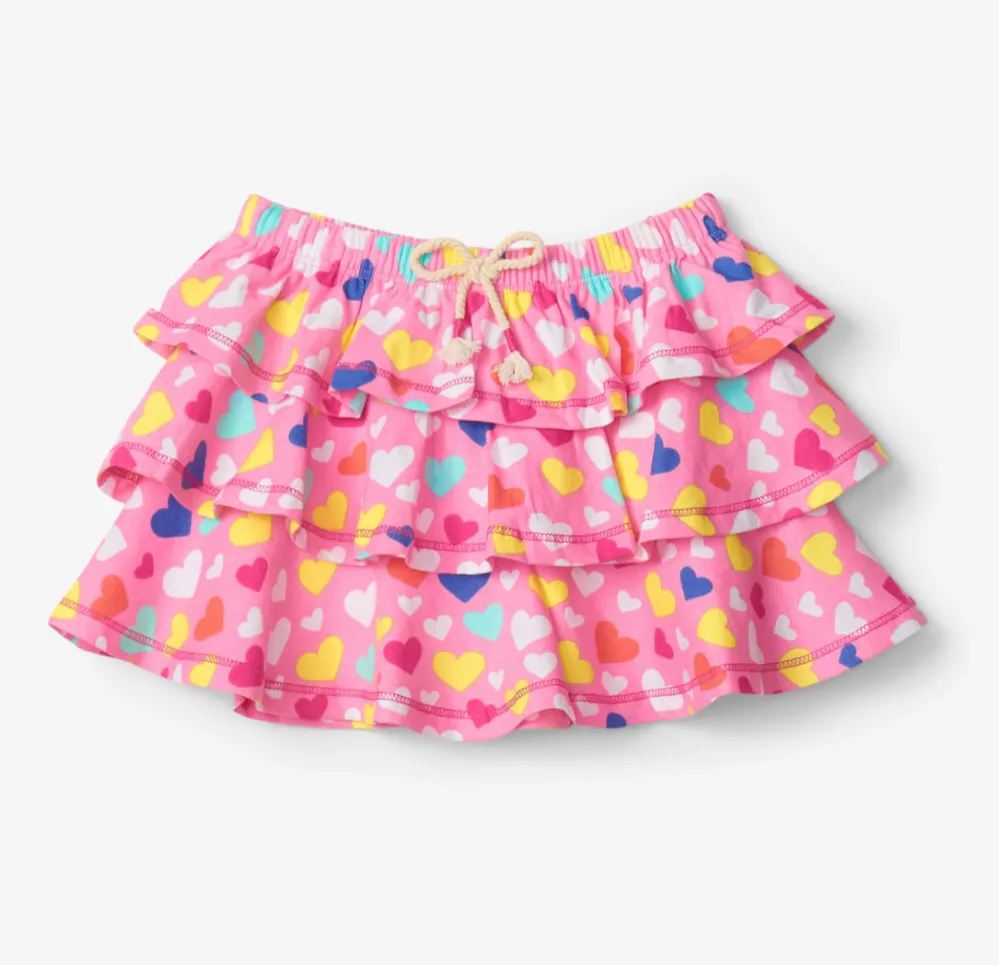 Bubble Hearts Tiered Skirt