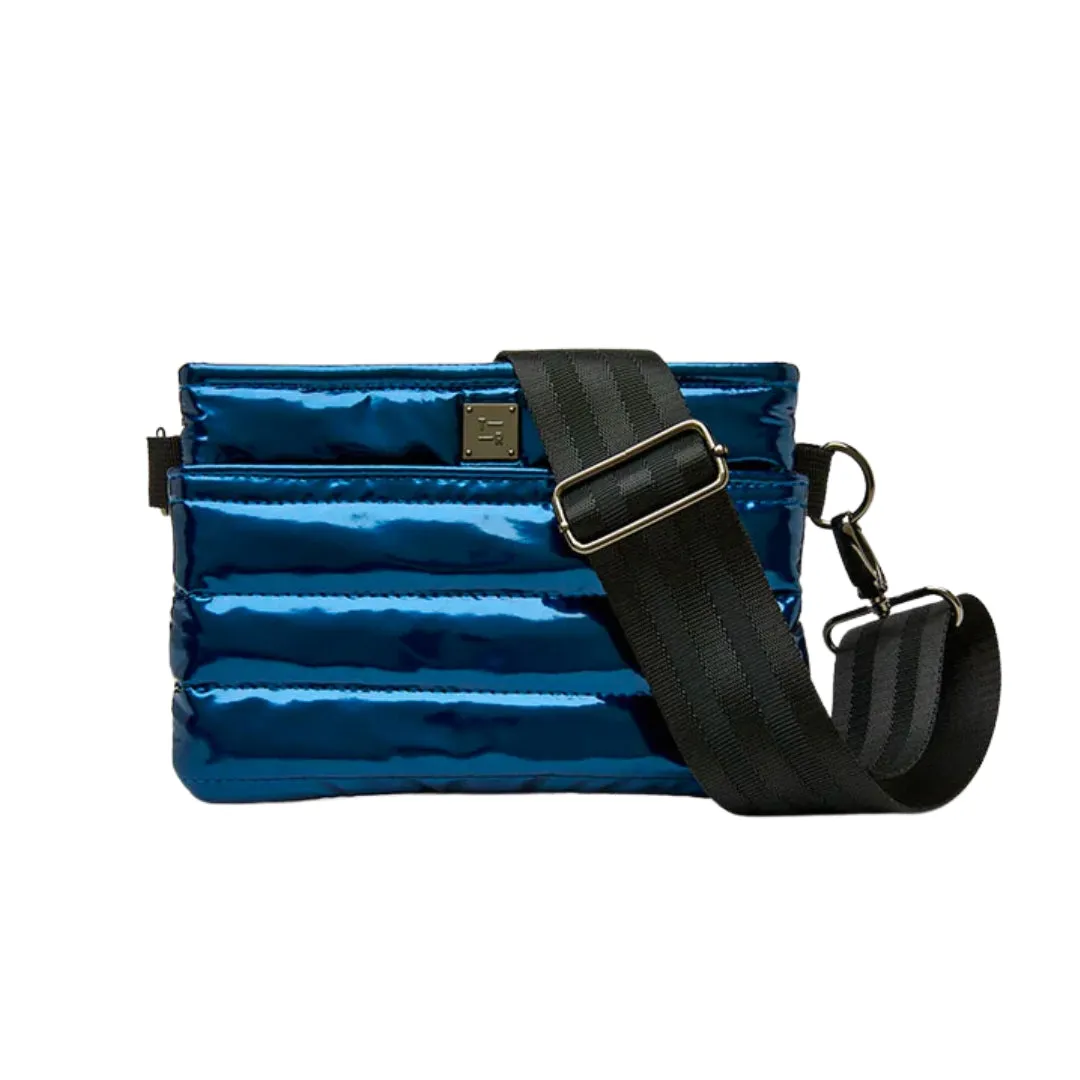 BUM BAG GLOSSY NAVY PATENT