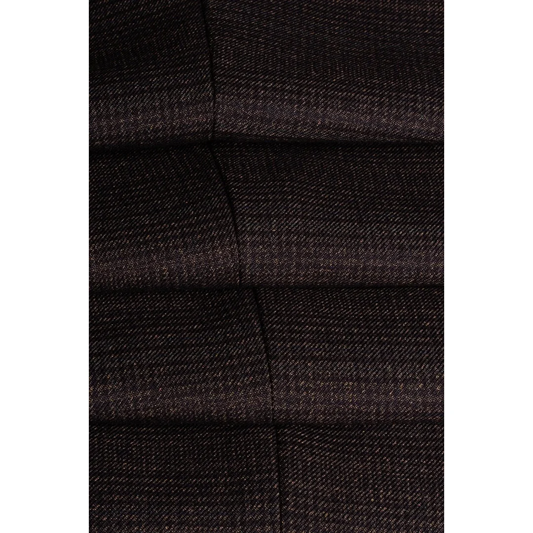 Caridi - Men's Tweed Brown Trousers