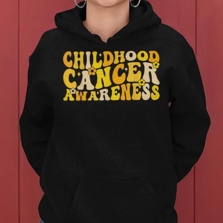 Childhood Cancer Awareness Rainbow Awareness Ribbon Women Hoodie