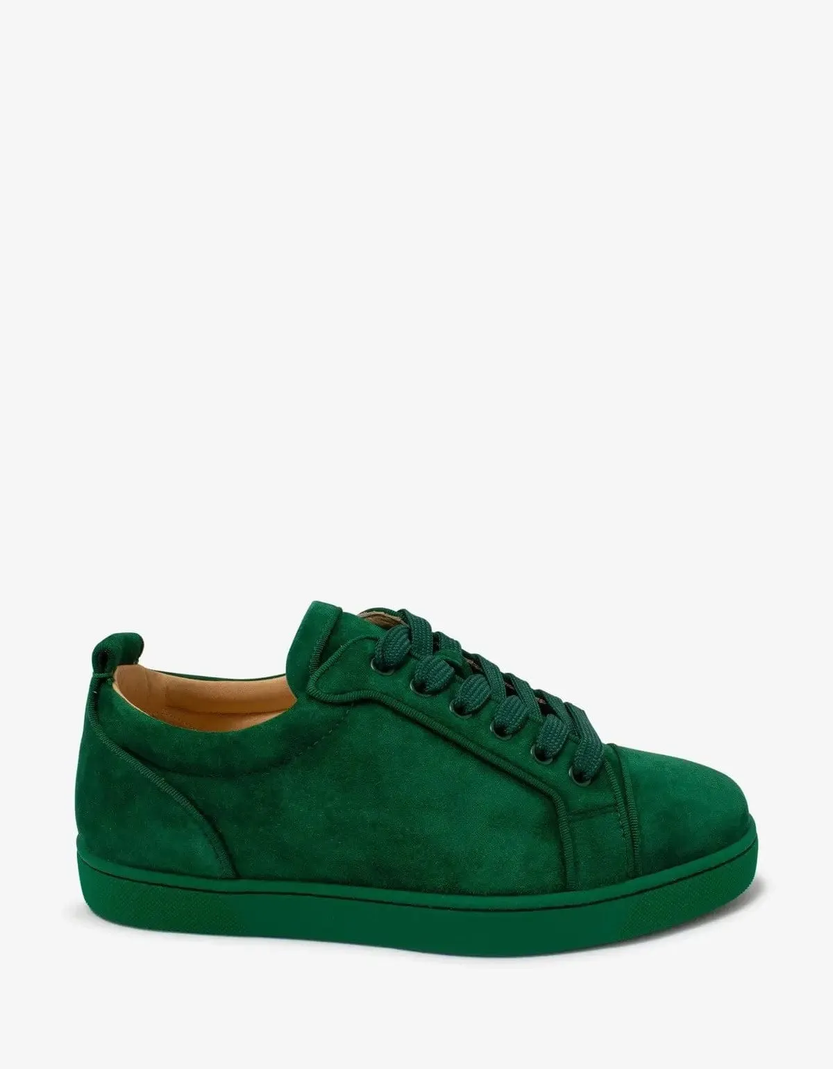 Christian Louboutin Louis Junior Orlato Green Suede Trainers