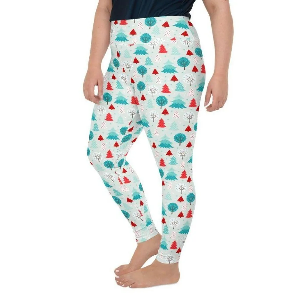 Christmas Forest Plus Size Leggings