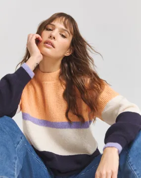 Colourblock Stripe Jumper | Simply Be