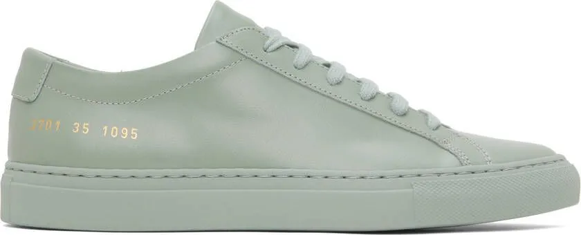 Common Projects Green Achilles Low Sneakers