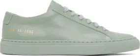 Common Projects Green Achilles Low Sneakers