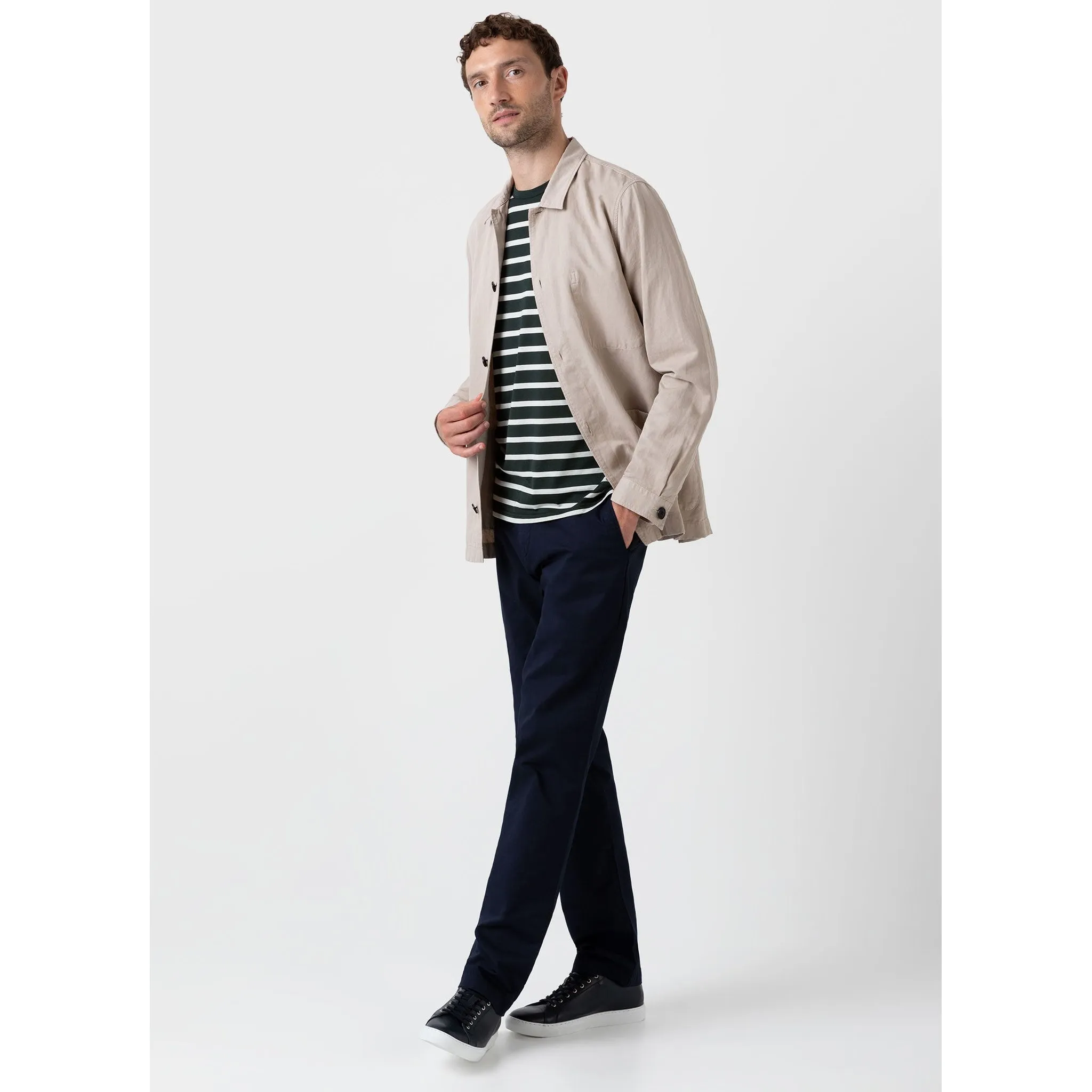 Cotton Linen Twin Pocket Jacket | Men | Light Sand