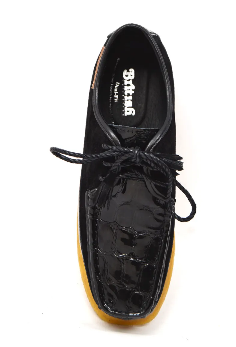 Crown Croc & Suede: Stylish and Comfortable Lace-Up Shoes