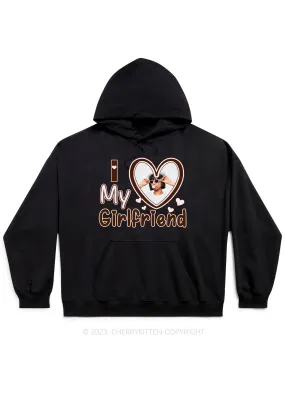 Custom BF&GF Brown Heart Y2K Hoodie Cherrykitten