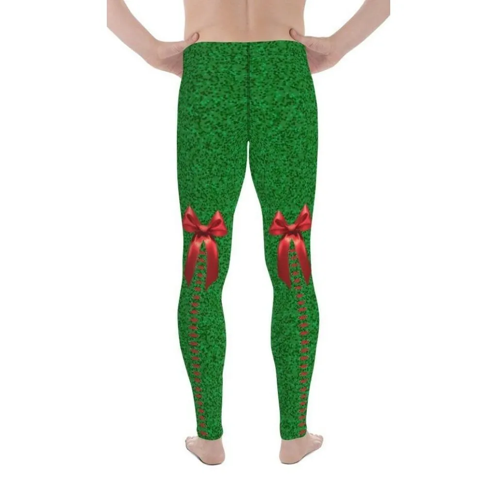 Cute Christmas Bow Men's Leggings