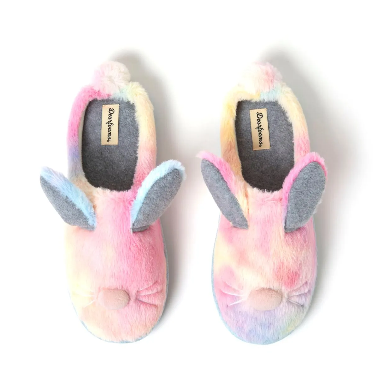      Dearfoams Unisex Adult Matching Family Bunny Clog Slipper     