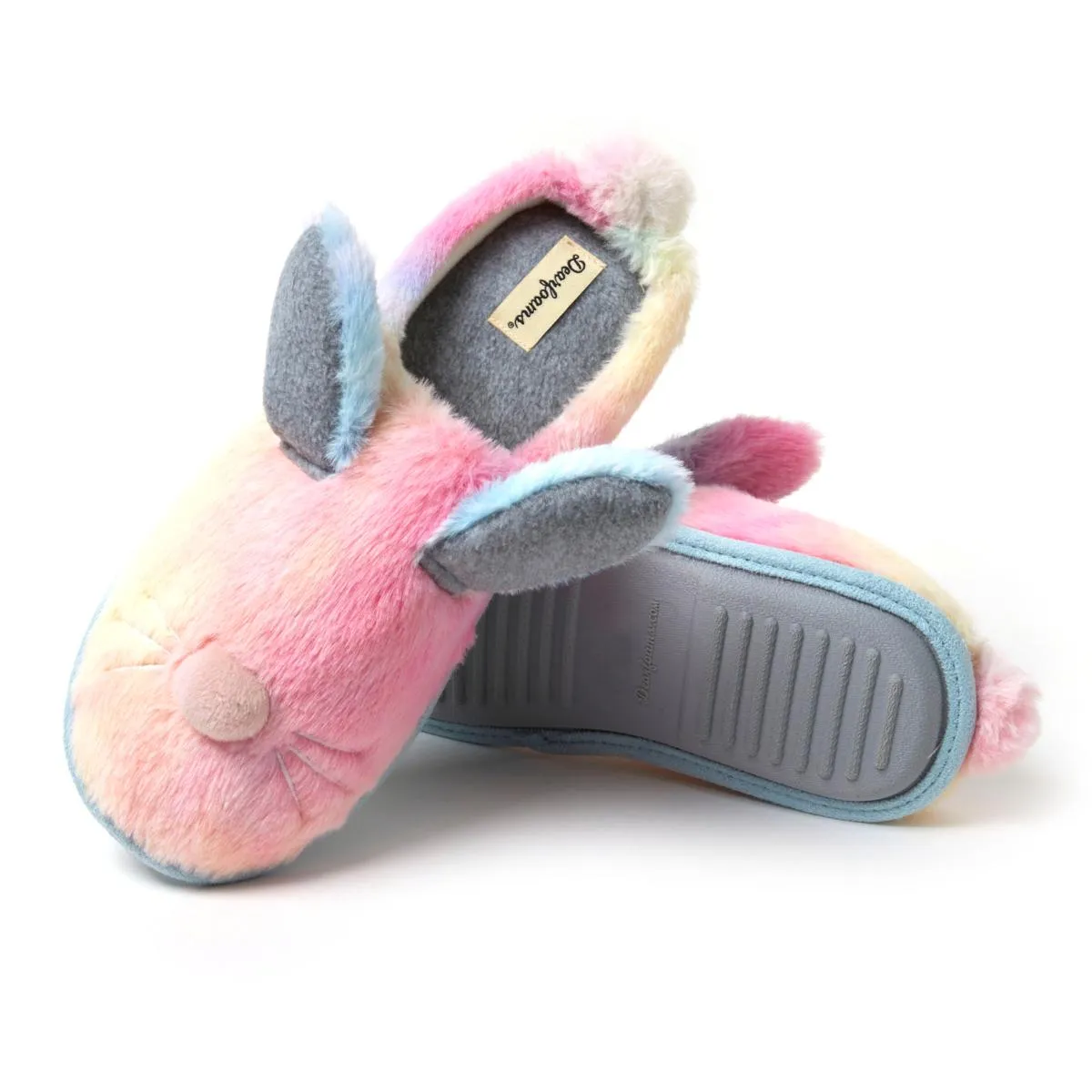      Dearfoams Unisex Adult Matching Family Bunny Clog Slipper     